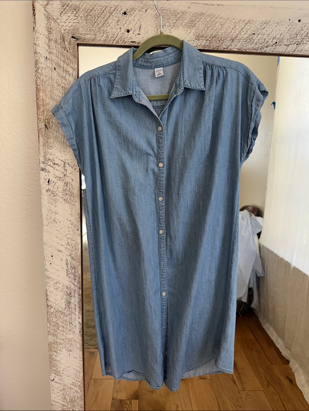 Old Navy Light Blue Denim Shirt Dress